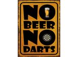 Vianmo Insegna In Legno 40X30 Cm No Beer No Darts
