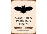 Vianmo Insegna In Legno 40X30 Cm Vampires Parking Only All Others