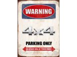 Vianmo Insegna In Legno 40X30 Cm Warning 4X4 Parking Only