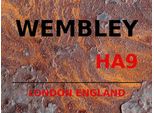 Vianmo Insegna In Legno 30X40 Cm London England Wembley HA9 Rust