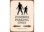 Vianmo Insegna In Legno 40X30 Cm Zombies Parking Only All Others