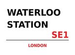Vianmo Insegna In Legno 30X40 Cm London Waterloo Station SE1