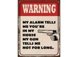 Vianmo Insegna In Legno 40X30 Cm Warning My Alarm Tells Me You´Re
