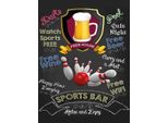Vianmo Insegna In Legno 40X30 Cm Sports Bar Beer Relax And Enjoy