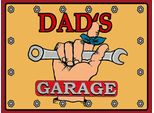Vianmo Insegna In Legno 30X40 Cm Dad´S Garage Papa Werkstatt