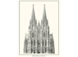 Vianmo Insegna In Legno 40X30 Cm Zeichnung Der Dom Zu KöLn KöLner Dom