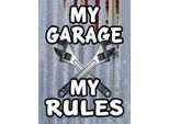 Vianmo Insegna In Legno 40X30 Cm Vintage My Garage My Rules