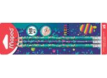 Maped 851816 Maped Pixel Party Bleistifte Hb GrüN, Violett 6 St.