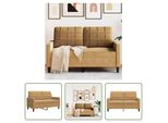 The Living Store Divano A 2 Posti In Velluto Marrone 120 Cm