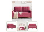 The Living Store Divano A 2 Posti In Velluto Rosso Vino 120 Cm