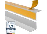 Quest Profilo Angolare Decorativo Rigido In Pvc 20X20 Mm, 1,5 M Incollato All'esterno, Protezione Dei Bordi, Grigio