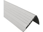 Quest Binario Per Scale 48X42 Mm, 1,5 M Pmw Pvc, Bordo Antiscivolo Per Scale, Profilo Per Scale, Protezione Per Scale, Grigio