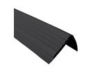 Quest Binario Per Scale 48X42 Mm, 1,5 M Pmw Pvc, Bordo Antiscivolo Per Scale, Profilo Per Scale, Protezione Per Scale, Nero