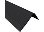 Quest Binario Per Scale 70X40 Mm, 1,5 M Rgpd Pvc, Bordo Antiscivolo Per Scale, Profilo Per Scale, Protezione Per Scale, Nero