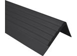 Quest Binario Per Scale 42X40 Mm, 1,5 M Rf Pvc, Bordo Antiscivolo Per Scale, Profilo Per Scale, Protezione Per Scale, Nero