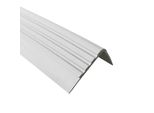 Quest Binario Per Scale 30X27 Mm, 1,5 M Rm Pvc, Bordo Antiscivolo Per Scale, Profilo Per Scale, Protezione Per Scale, Grigio
