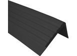 Quest Binario Per Scale 50X45 Mm, 1,5 M Ro Pvc, Bordo Antiscivolo Per Scale, Profilo Per Scale, Protezione Per Scale, Nero