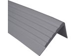 Quest Binario Per Scale 50X45 Mm, 1,5 M Ro Pvc, Bordo Antiscivolo Per Scale, Profilo Per Scale, Protezione Per Scale, Grigio Scuro