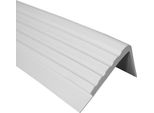 Quest Binario Per Scale 50X45 Mm, 1,5 M Ro Pvc, Bordo Antiscivolo Per Scale, Profilo Per Scale, Protezione Per Scale, Grigio