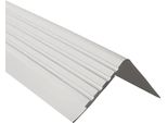 Quest Binario Per Scale 40X60 Mm, 1,5 M Rdd Pvc, Bordo Antiscivolo Per Scale, Profilo Per Scale, Protezione Per Scale, Grigio