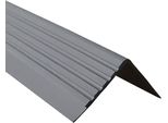 Quest Binario Per Scale 40X60 Mm, 1,5 M Rdd Pvc, Bordo Antiscivolo Per Scale, Profilo Per Scale, Protezione Per Scale, Grigio Scuro