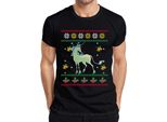 Maglietta Da Uomo The Last Unicorn - Ugly Christmas Sweater - Regalo Di Natale, Nero, M