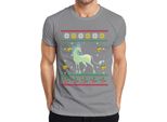 Maglietta Da Uomo The Last Unicorn - Ugly Christmas Sweater - Regalo Di Natale, Grigio, M