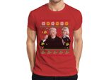 The Little Lord - Maglietta Da Uomo Con Maglione Natalizio, Rosso, M