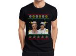 Tre Nocciole Per Cenerentola - Maglietta Da Uomo Con Maglione Natalizio, Nera, 3XL