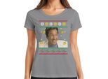 Babbo Natale - Maglietta Da Donna Con Maglione Natalizio, Grigio, Xl
