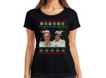 Tre Nocciole Per Cenerentola - Maglietta Da Donna Con Maglione Natalizio, Nero, 3XL