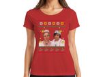 Tre Nocciole Per Cenerentola - Maglietta Da Donna Con Maglione Natalizio, Rosso, M