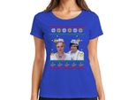 Tre Nocciole Per Cenerentola - Maglietta Da Donna Con Maglione Natalizio, Blu, M