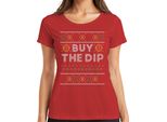 Bitcoin Buy The Dip - Maglietta Da Donna Con Maglione Natalizio Crittografico, Rosso, M