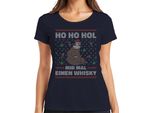 Ho Ho Ho Get Me A Whisky Sloth - Maglietta Natalizia Da Donna Ugly Christmas Sweater, Navy, L