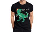 Maglietta Da Uomo Tree Rex Christmas Tree Dinosaur - Regalo Di Natale, Nero, Xxl