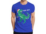 Maglietta Da Uomo Tree Rex Christmas Tree Dinosaur - Regalo Di Natale, Blu, Xxl
