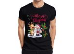 Maglietta Da Uomo Merry Christmas Santa Reindeer Wish List Mistletoe - Christmas Gift, Nero, Xl