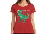 Maglietta Da Donna Tree Rex Christmas Tree Dinosaur - Regalo Di Natale, Rosso, Xxl
