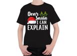 Caro Babbo Natale, Posso Spiegare La Frase Di Natale - Regalo Di Natale Maglietta Unisex Per Bambini, Nero, 140