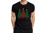 Albero Di Natale A Scacchi - Maglietta Da Uomo Con Regalo Di Natale, Nero, S
