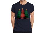 Albero Di Natale A Scacchi - Maglietta Da Uomo Con Regalo Di Natale, Navy, Xl