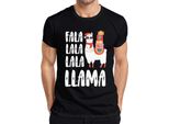 Maglietta Da Uomo Fala Lala Lala Llama - Regalo Di Natale, Nero, 3XL