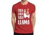 Maglietta Da Uomo Fala Lala Lala Llama - Regalo Di Natale, Rosso, Xxl