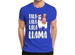 Maglietta Da Uomo Fala Lala Lala Llama - Regalo Di Natale, Blu, Xxl