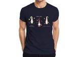 Maglietta Da Uomo Happy Holidays Gnomi Svedesi Elfi - Regalo Di Natale, Navy, 3XL