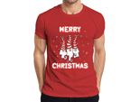 Maglietta Da Uomo Merry Christmas Sweden Gnome - Christmas Gift, Rosso, M