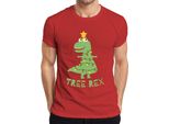Maglietta Da Uomo Tree Rex Christmas Tree T-Rex - Regalo Di Natale, Rosso, S