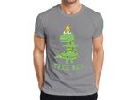 Maglietta Da Uomo Tree Rex Christmas Tree T-Rex - Regalo Di Natale, Grigio, Xxl