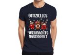 Maglietta Da Uomo Natale, Navy, Xl - Regalo Di Natale - Divertente Bradipo Che Fa Merenda